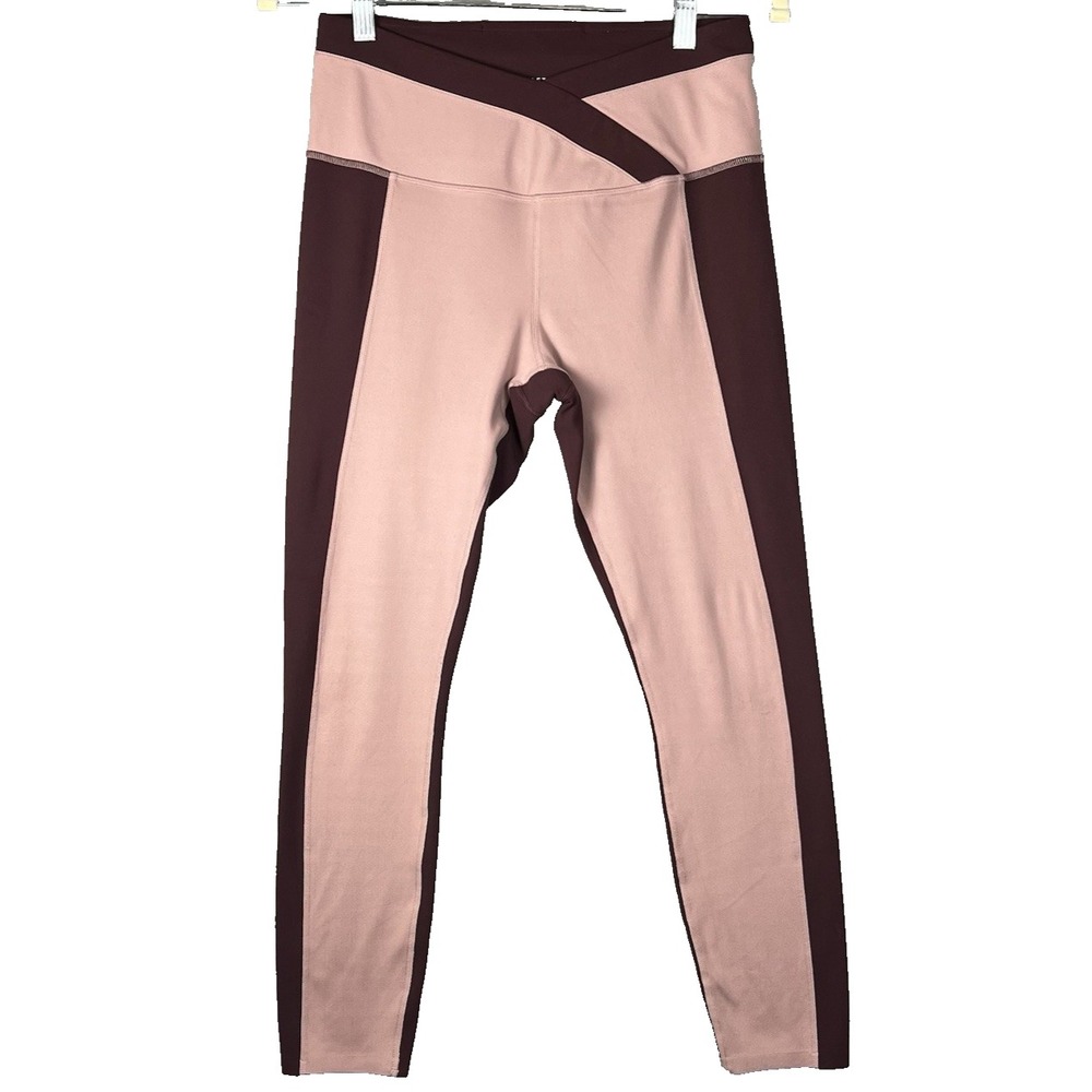 ATHLETA Womens Size Medium 7/8 TIGHTS Chroma‎ Burgundy Pink Athleisure